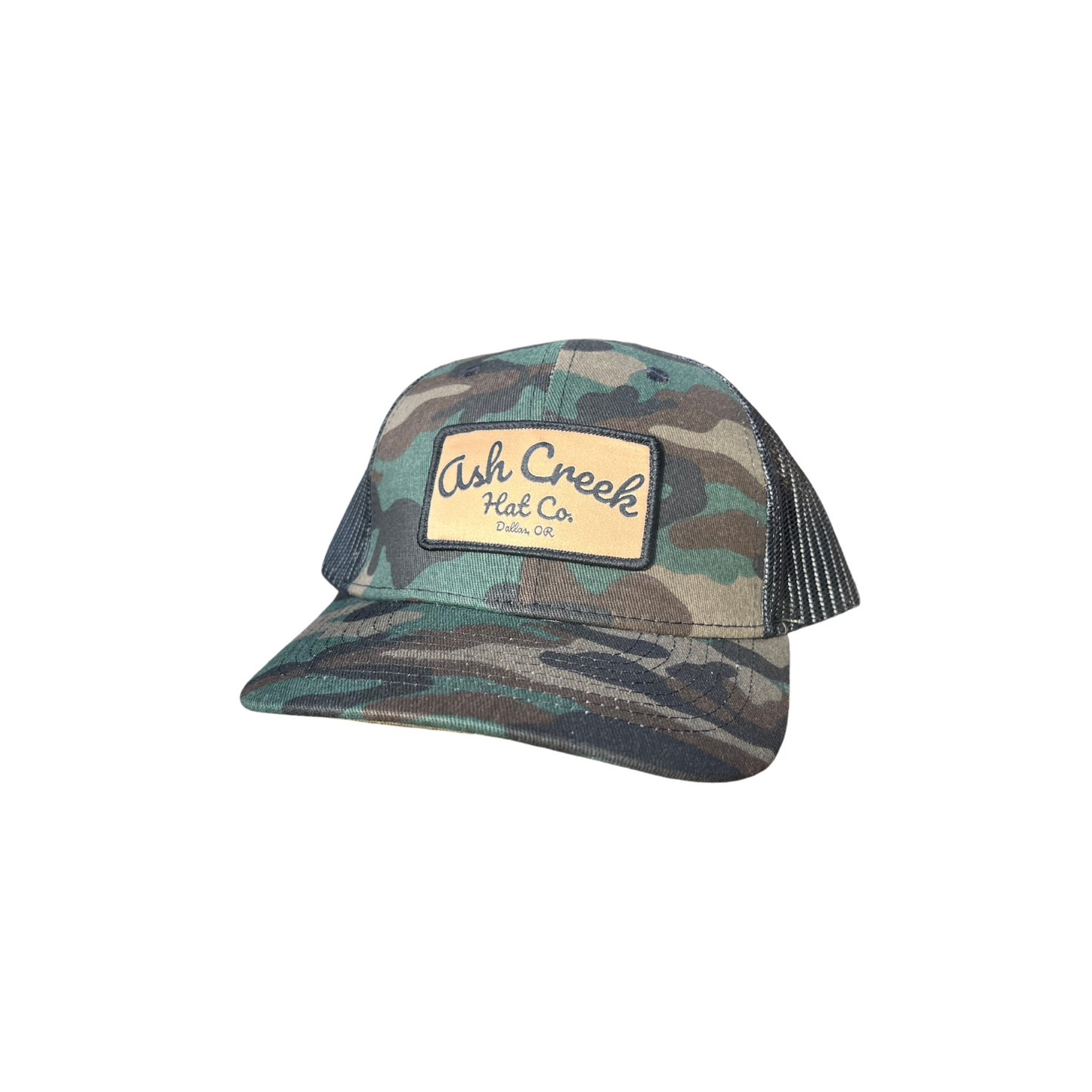 Camo Trucker Tan Woven Patch