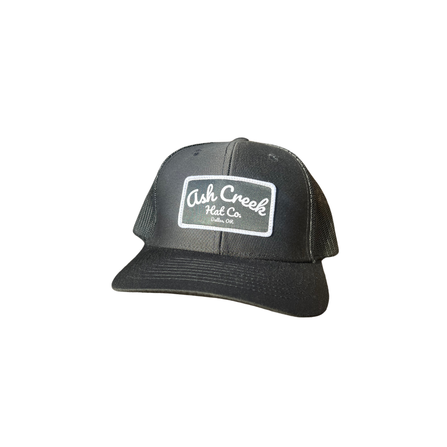 Black Trucker Black Woven Patch