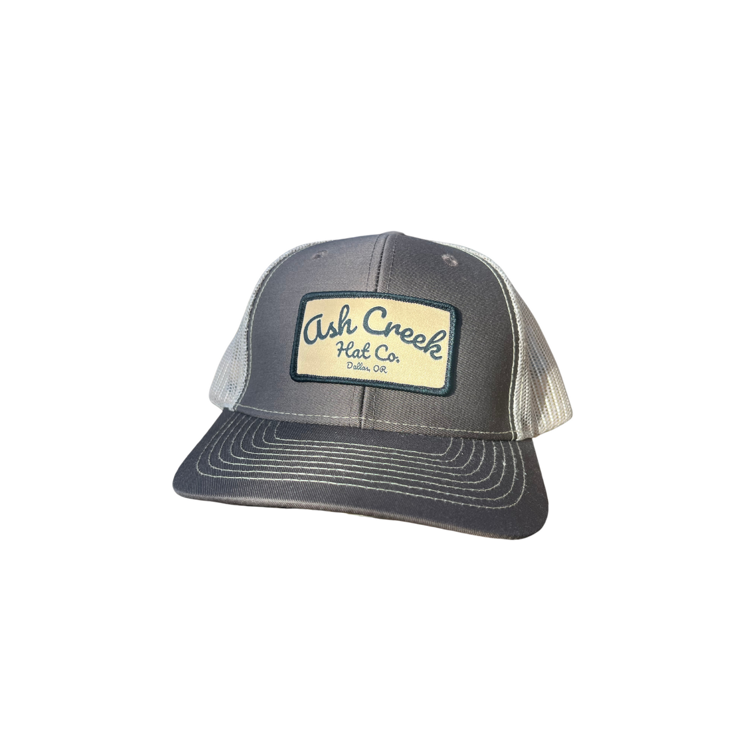 Brown/Tan Trucker with Tan Woven Patch