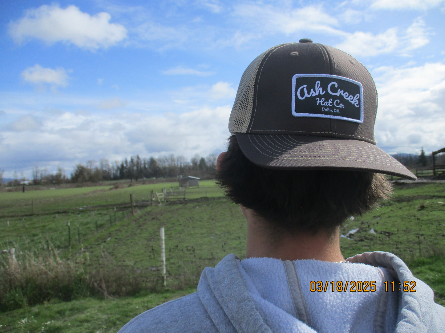 Brown/Tan Trucker with Black Woven Patch