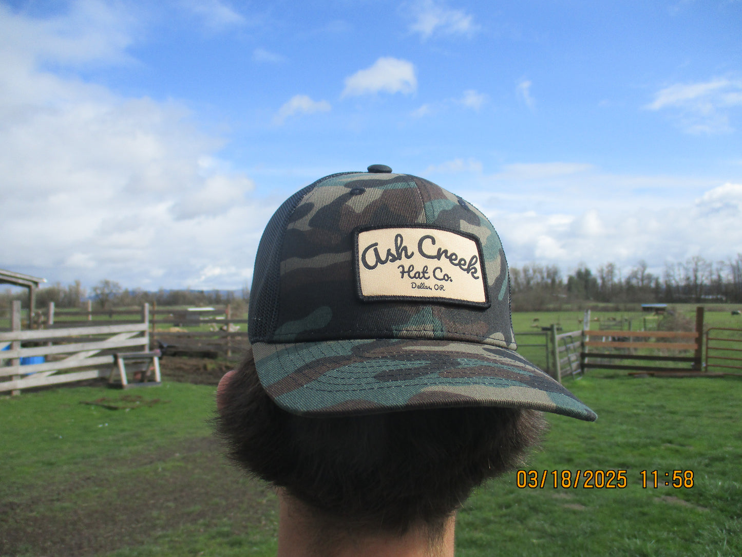 Camo Trucker Tan Woven Patch